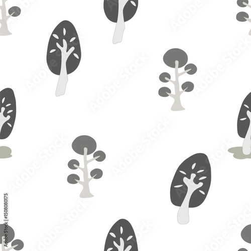 Seamless pattern scandinavian style wood three