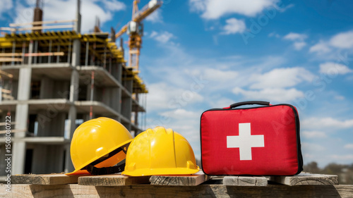 Construction Site with Safety Gear