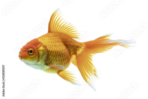 Goldfish Swimming in Clear Water