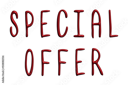 Special offer lettering 3d word Template for marketing ad, print, web, banner, poster, flyer