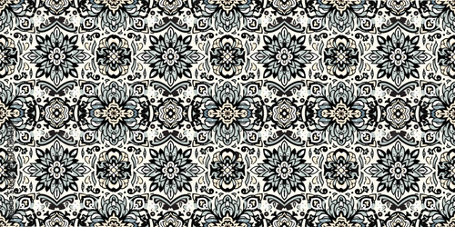 seamless damask pattern fabric carpet 