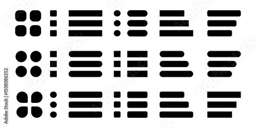 Burger menu icon set