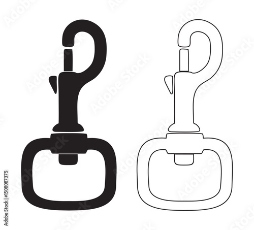 swivel ring bolt snap icon