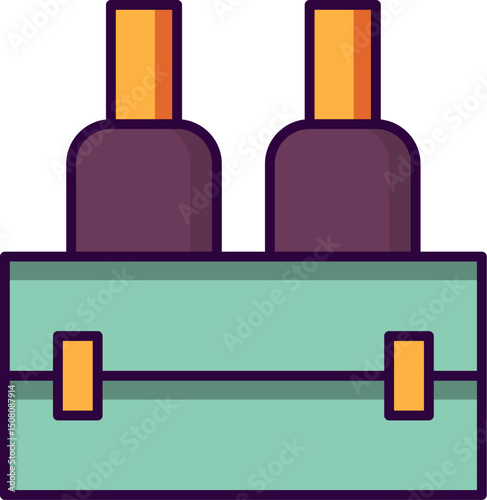 Wine in Box Filled Outline Sign for Graphic and Web Design, Apps, Adverts, Various Cards