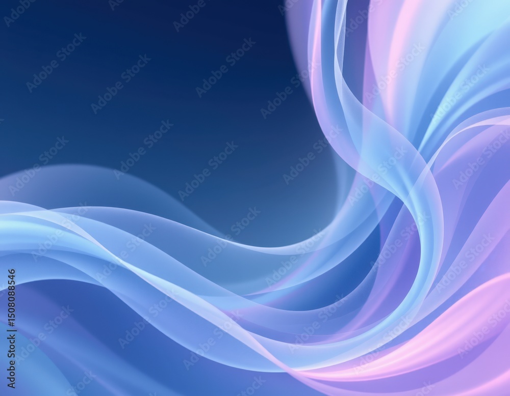 Obraz premium Soft pastel abstract waves digital art corporate background serene environment artistic viewpoint
