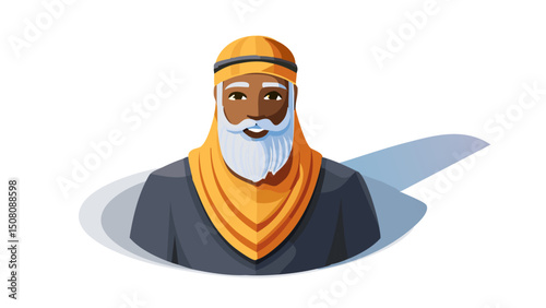 Bearded Muslim Scholar Icon
