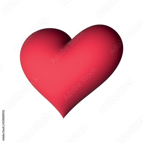 3d heart clipart Single element for design