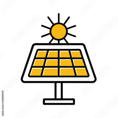 Solar panel vector illustration