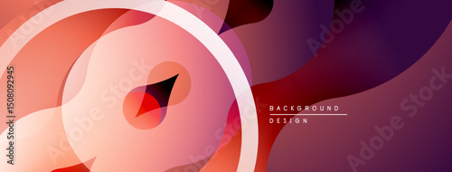 Abstract fluid shapes, gradients, warm colors dominate design. Modern aesthetic, smooth transitions create visual interest.