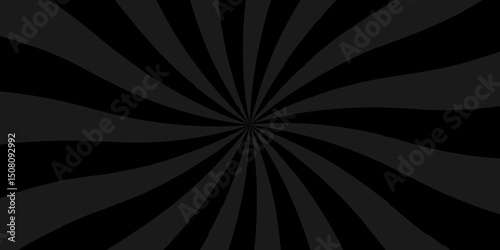 Vector sunburst pattern black and gray design. Vintage sunrays illustration swirl grunge backdrop line. sun beam vector banner design and comic burst gradient concept pattern.	
