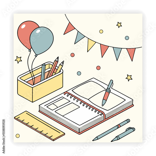 School and Education Doodle Set 