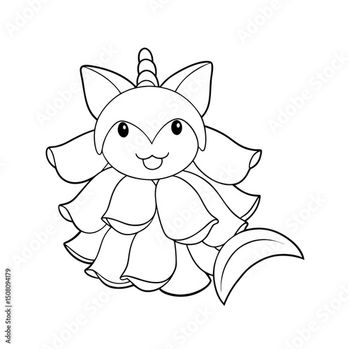 Coloring page. Vector illustration.