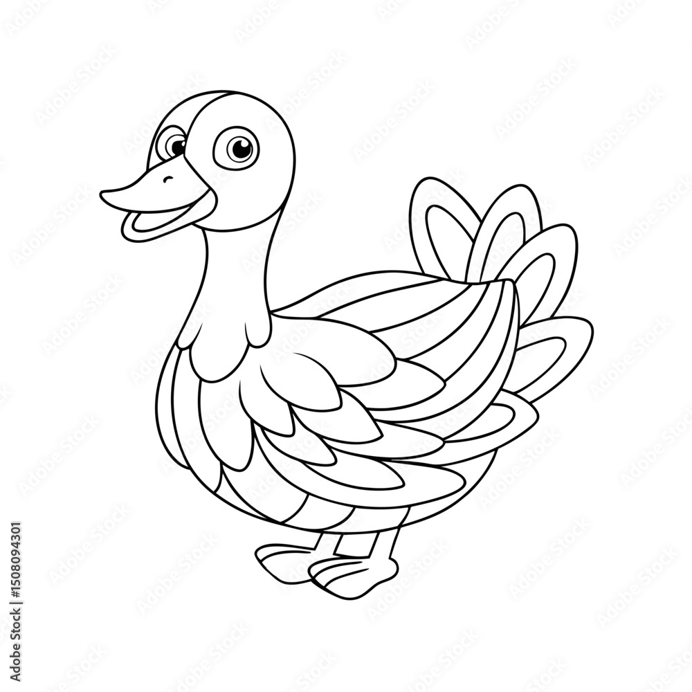 Fototapeta premium Coloring page. Vector illustration.