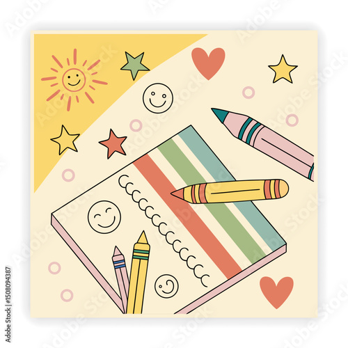 School and Education Doodle Set 