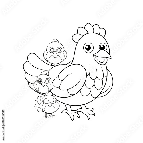 Coloring page. Vector illustration.