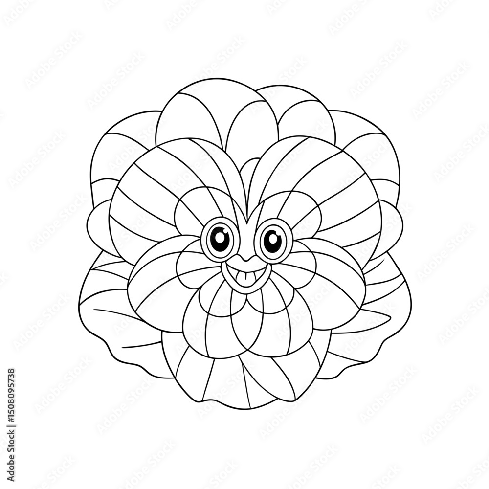 Fototapeta premium Coloring page. Vector illustration.