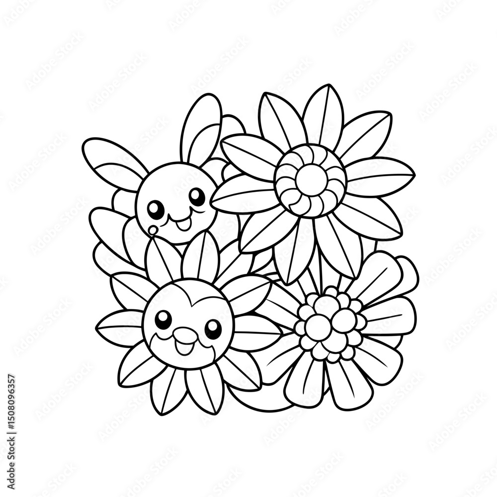 Obraz premium Coloring page. Vector illustration.