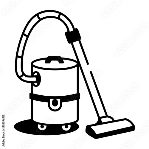 A doodle style icon of vacuum
