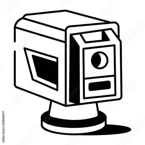A drawing style icon of laser level
