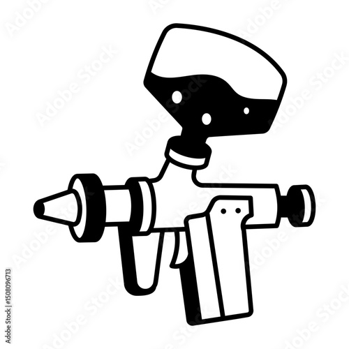 A hand drawn style icon of spray gun
