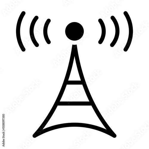 Telecom Revolution Vector Glyph Icon Design