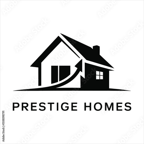 Premier Homes Real Estate Logo Design Icon – Modern House Symbol