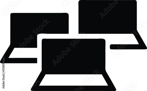 Elegantly arranged laptop collection graphic design