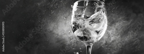 Splash in Glass of Water