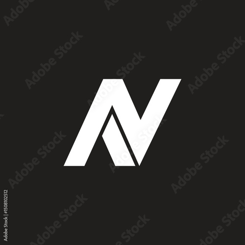 Letter AN or NA logo design vector.
