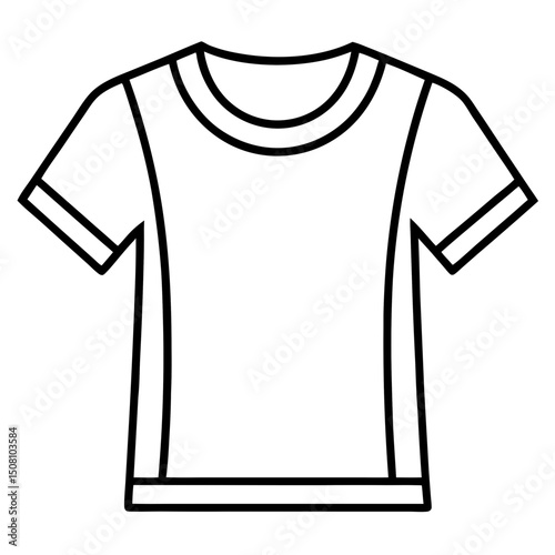 Minimal T-Shirt Vector on White Background