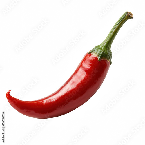 A vibrant red chili pepper ready to spice up any dish with its bold flavor.