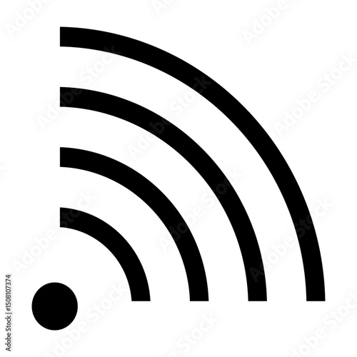 WiFi Signal Vector Glyph Icon Design