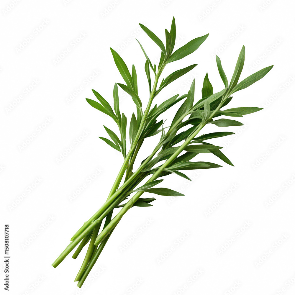 Fototapeta premium Fresh green herbs arranged elegantly for culinary inspiration and flavorful dishes.