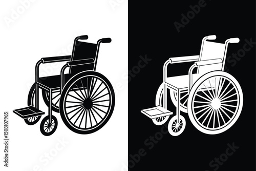 Accessible Wheelchair Icon Silhouette. Simple Vector for Digital Use