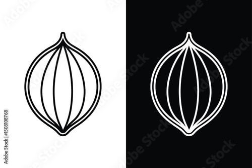 Cardamom Pod Outline. Spice Line Art Vector for Packaging and Design