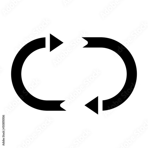 Repeat Vector Glyph Icon Design