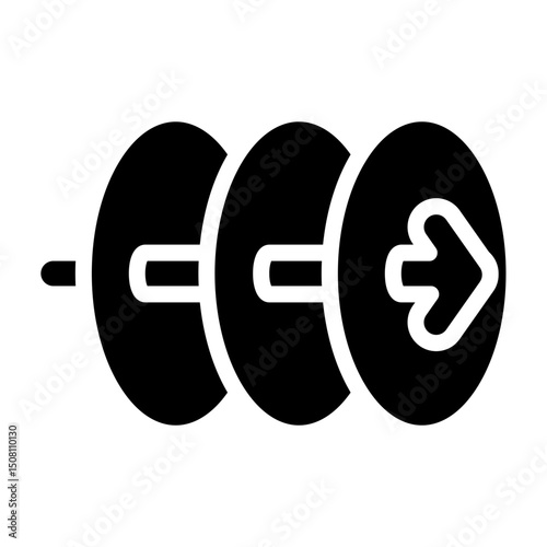 Transition Vector Glyph Icon Design