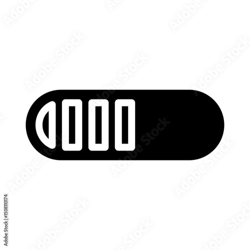 Progress Bar Vector Glyph Icon Design