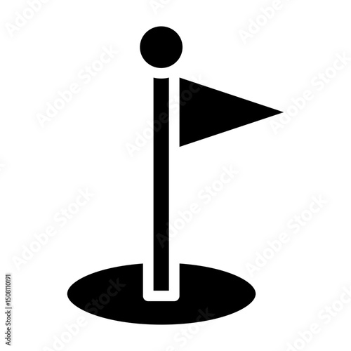 Milestone Vector Glyph Icon Design