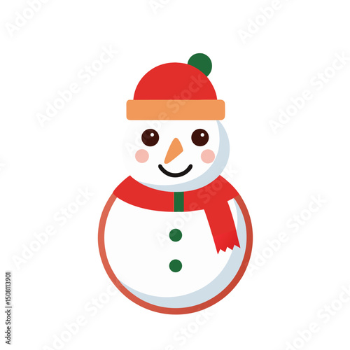 snowman with santa hat
