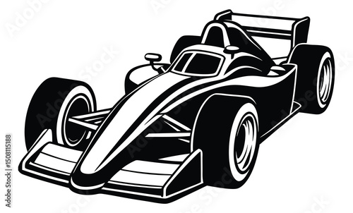 Black retro classic sport cartoon car vector illustration