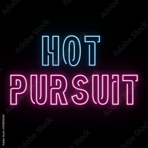 Vector text illustration for Hot Pursuit.