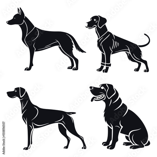 dog silhouette dog breeds dog icons dog silhouette 02.eps