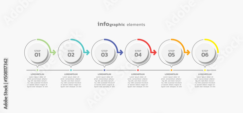 Business infographic template colorful background design