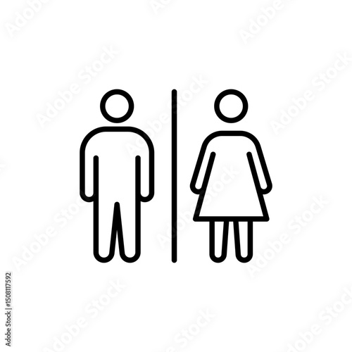 Man and woman toilet icon