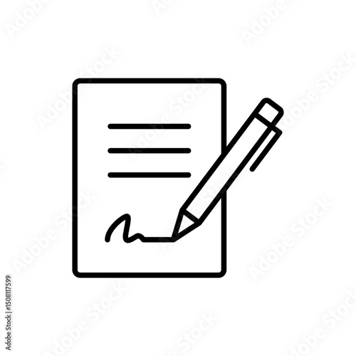 Contract signing  icon