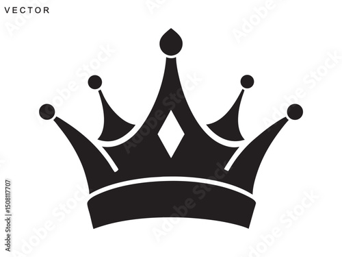 Crown vector icons, Crown vector collection, crown logo, silhouette, on a white background