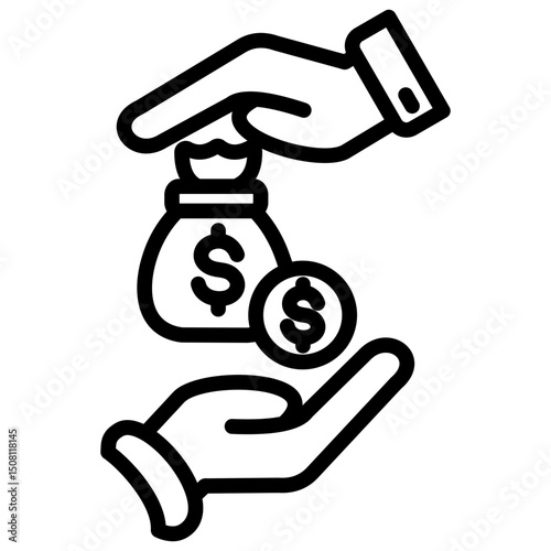 Giving Loan Icon