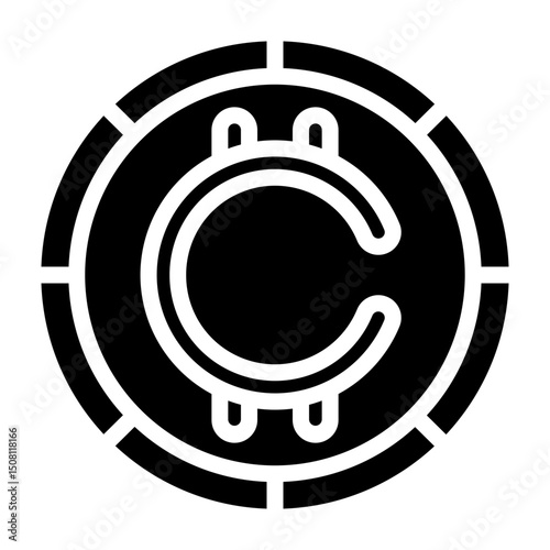 Crypto Token Vector Glyph Icon Design