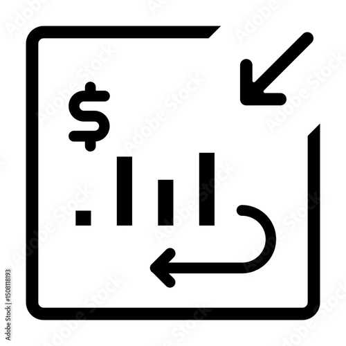 IRR (Internal Rate of Return) Vector Glyph Icon Design